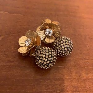 Jcrew gold flower earrings